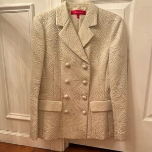 Anne Klein Cream Textured Jacket